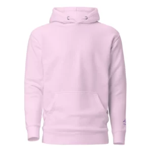 Sweat à capuche Lac Gelé Lavender de NOWFIELD vu de face.