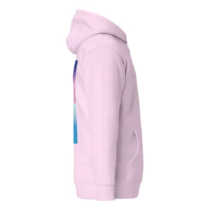Sweat à capuche Lac Gelé Lavender de NOWFIELD vu de profil droit.