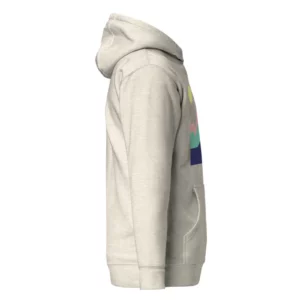 Sweat à capuche Highlands Oatmeal de NOWFIELD vu de profil droit.