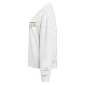 Sweat Lifestyle Outdoor Heather Grey de NOWFIELD vu de profil gauche.