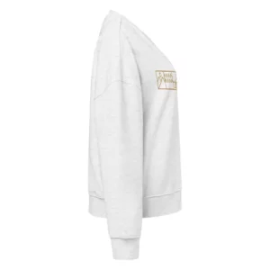 Sweat Lifestyle Outdoor Heather Grey de NOWFIELD vu de profil droit.