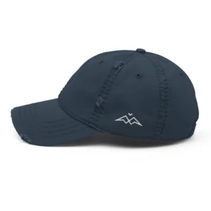 Casquette vintage NOWFIELD coloris navy vue de profil.