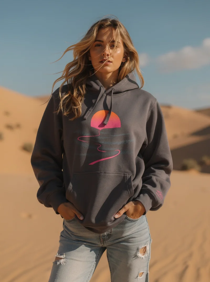 Sweatshirt Flow de NOWFIELD porté dans un environnement outdoor.