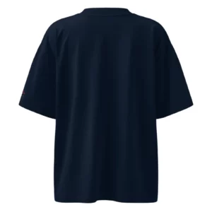 T-shirt Essential Navy Blue de NOWFIELD, vue de dos.