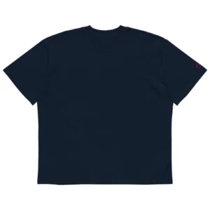 T-shirt Essential Navy Blue de NOWFIELD, présenté à plat.